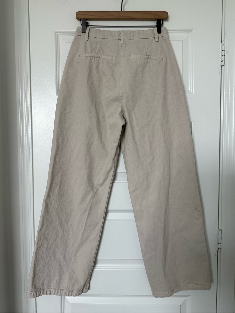 Abercrombie Curve Love Sloane Tailored Jean Size 6 Beige High Rise Wide Leg - Picture 3 of 6